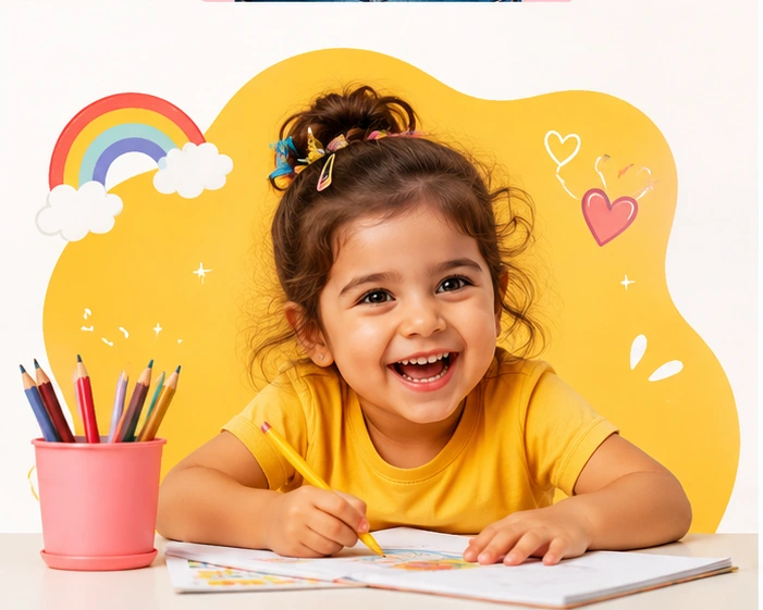 کودک در حال بازی و یادگیری
